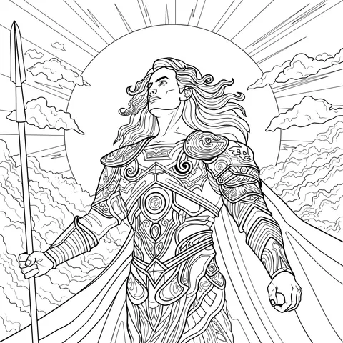 Armored Warrior with Spear