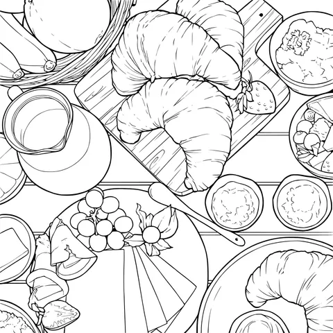 Abundant Breakfast Scene