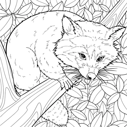 Raccoon on the Tree