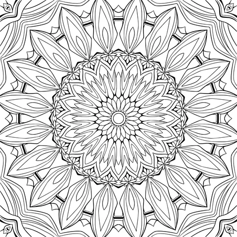 Turquoise Mandala Pattern