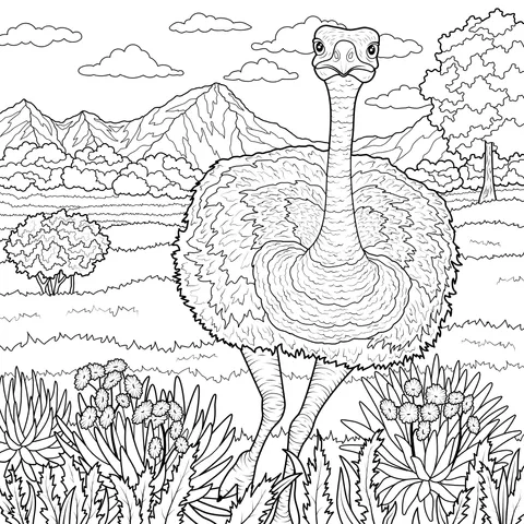 Ostrich on the Prairie