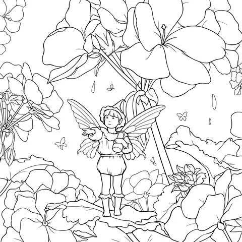 The Fairy in the Flower - bed
