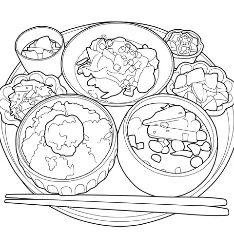 A Bountiful Japanese Set Meal