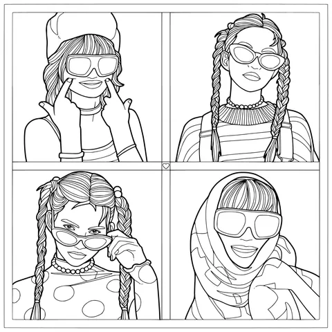 Diverse Styles of Fashionable Girls