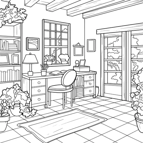 Cozy Indoor Study Landscape