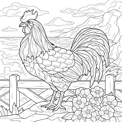 Rooster by the Sea