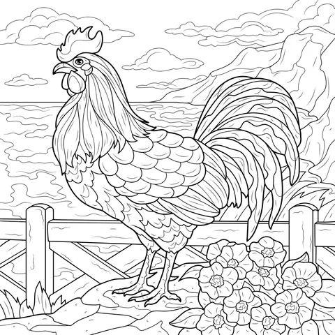 Rooster by the Sea