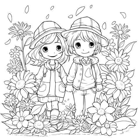 Children in the Flower丛