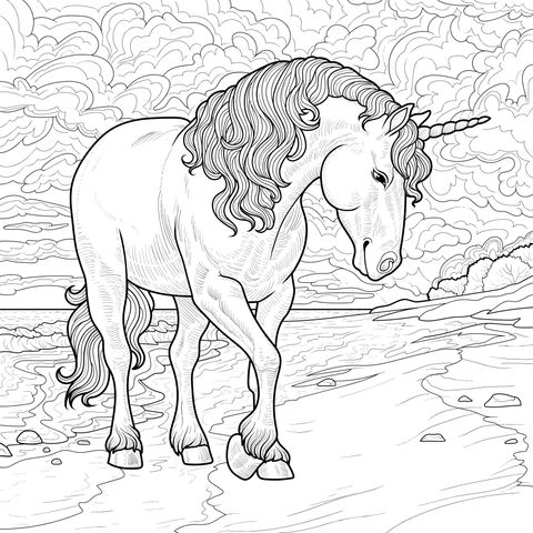 Um Unicórnio Andando Sozinho