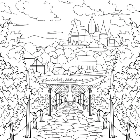 Scenery of a Castle in the Countryside