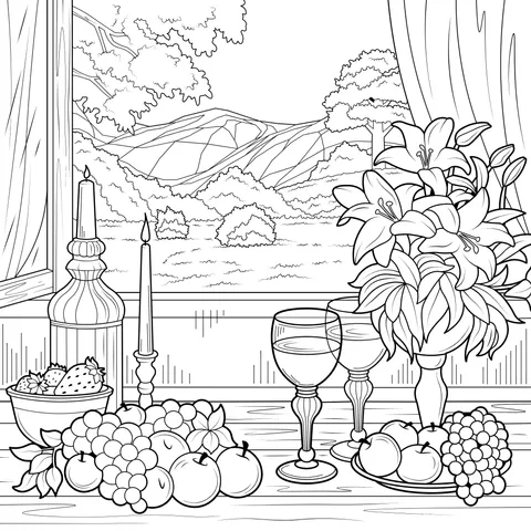 Still - life Scene by the Window