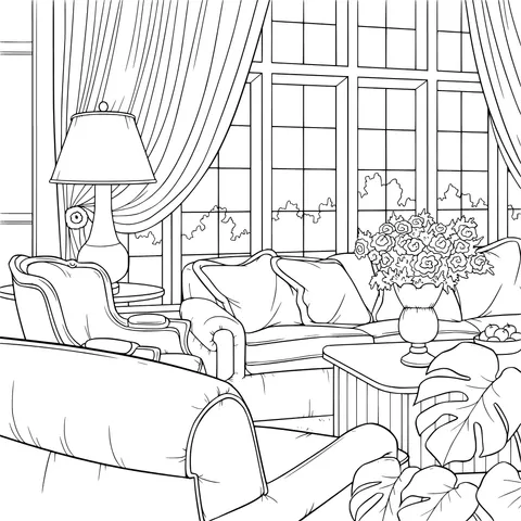 Cozy Pink Living Room