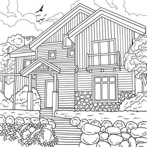 Beautiful Wooden House Residence