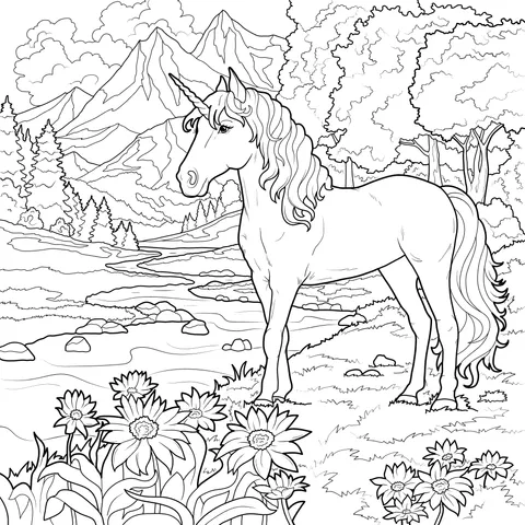 Unicorn by the Stream