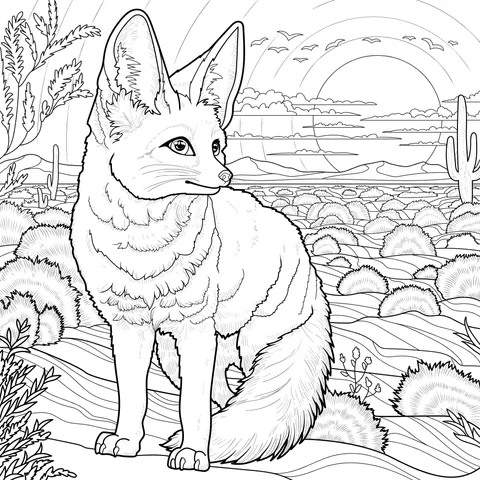 Fennec Fox in the Desert