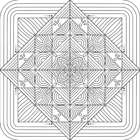 Colorful Geometric Symmetrical Pattern