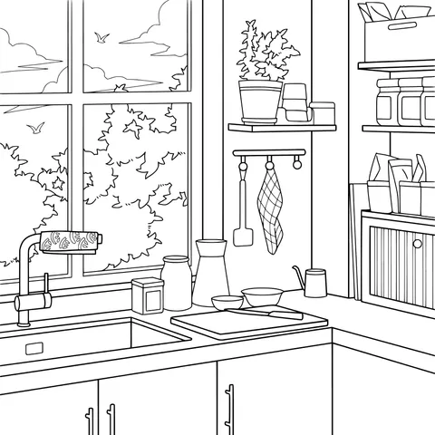 A Cozy Kitchen Scene