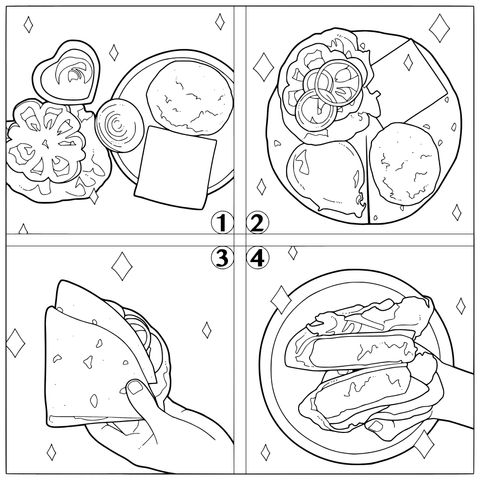 ブリトの作り方の手順