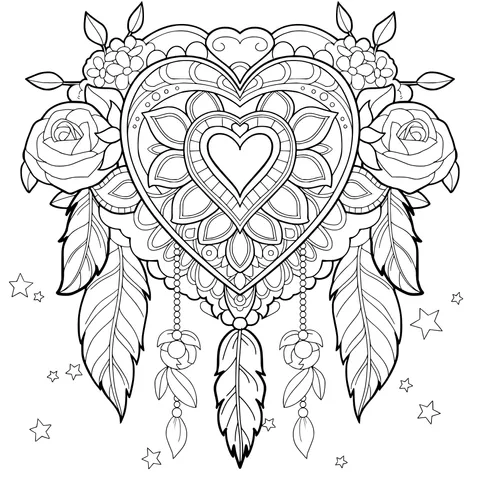 Mandala - style Heart Pattern
