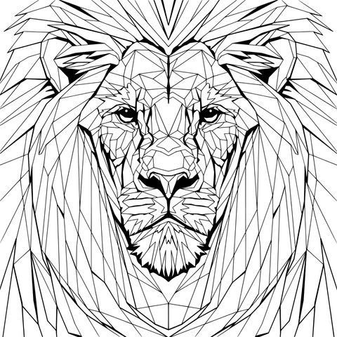 Geometric - style Lion