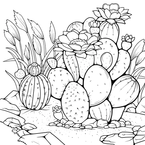 Colorful Cactus Illustration