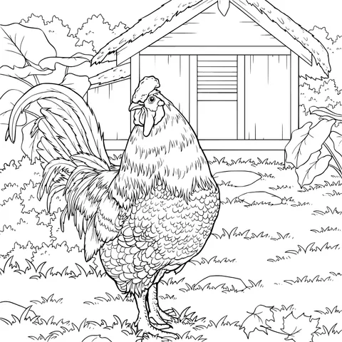 Rooster in the Countryside