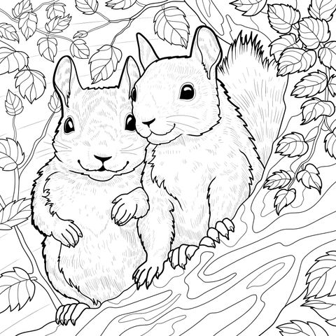 树上的松鼠伙伴