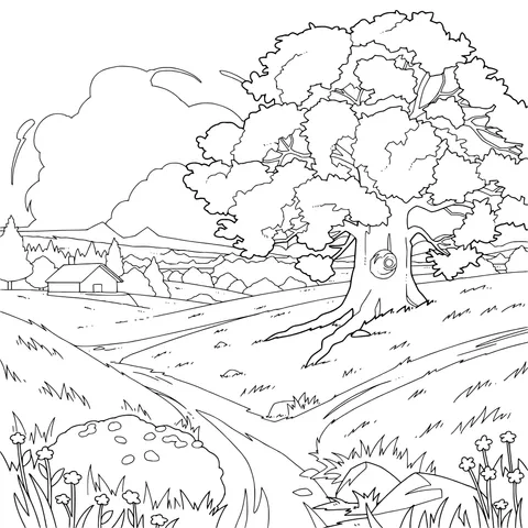 Rural pastoral scenery
