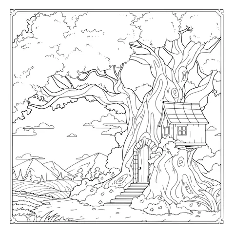 Fairy - tale Cabin on the Big Tree