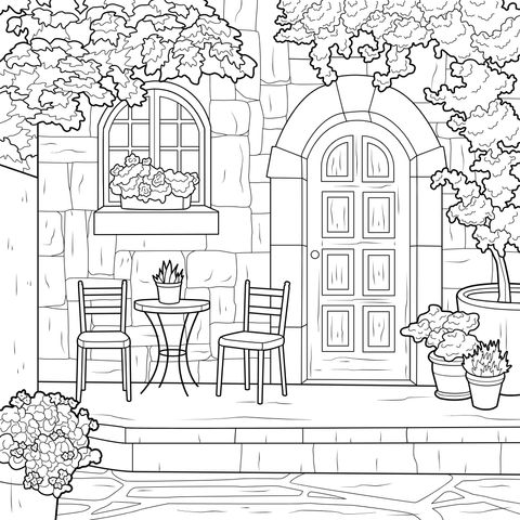 Colorful Courtyard Corner
