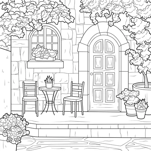 Colorful Courtyard Corner