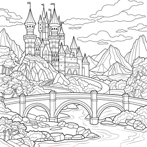 Paisaje de un Castillo de Cuento de Hadas