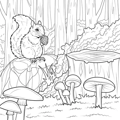 Squirrel in the Forest