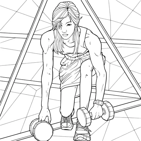 Woman Lifting Dumbbells