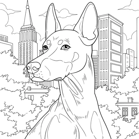 Doberman in the City