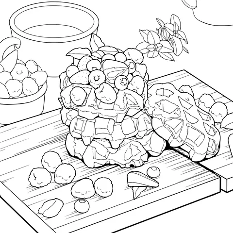 Delicious Waffles and Berries