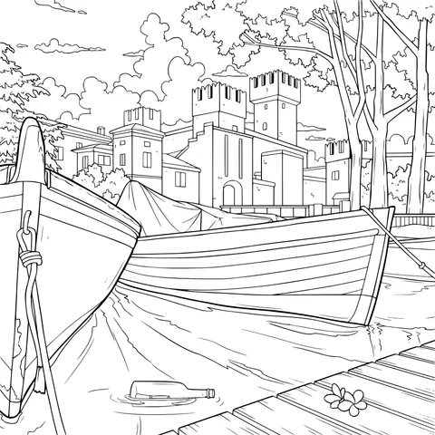 Boats and Castle by the River