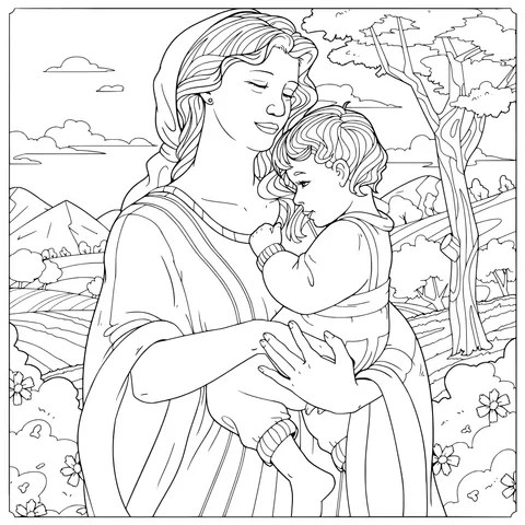 A Tender Moment between Mother and Child