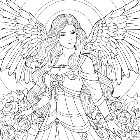 Angel in the Flower - bed