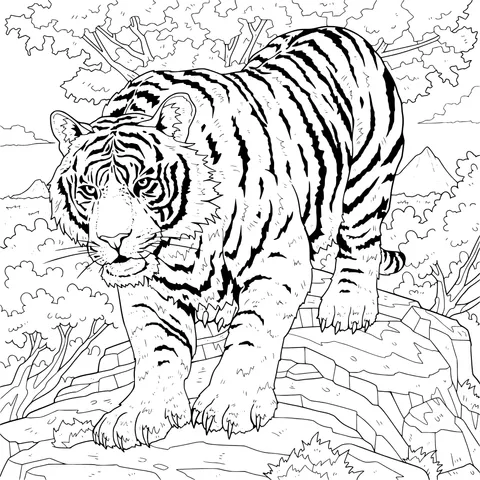 Tiger on the Rock