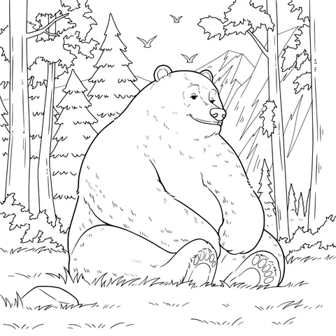 Brown Bear in the Forest