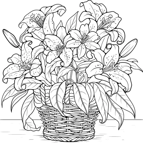 Lilies in a Basket