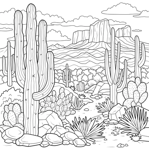 Desert Cactus Landscape
