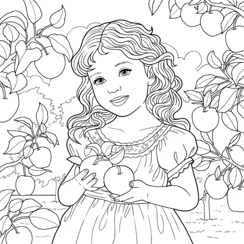 Girl in the Orchard