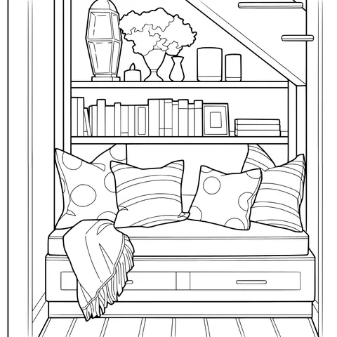 Cozy corner reading area