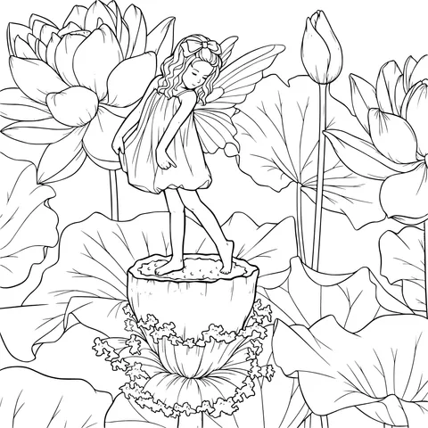 Little Fairy on the Lotus