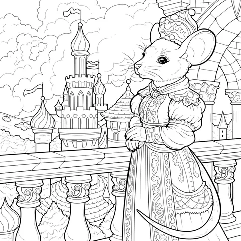 Mouse Princess Gazing at the Castle