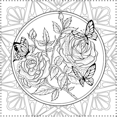 Roses and Butterflies Pattern