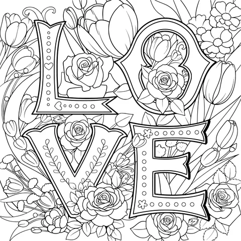 Love Surrounded by Flowers