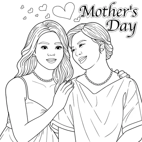 Mother - daughter image on Mother's Day